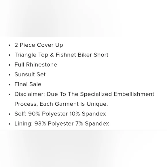 Icy girl rhinestone 2 piece sunsuit - Picture 3 of 3